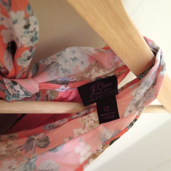 J Crew High neck floral jumpsuit, Size 12 - Picture 3 of 5